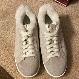 Women’s Suede and Fur Santoni Sneakers